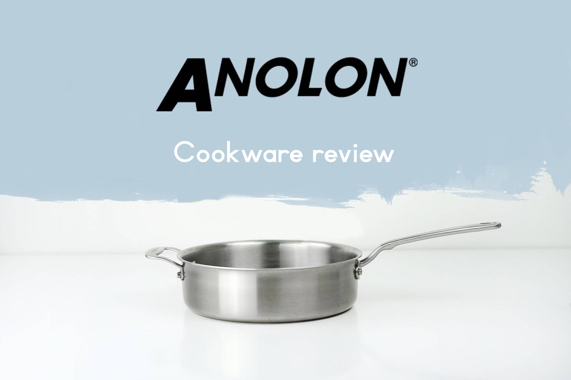 AnolonX SearTech(TM) Nonstick 12#double; Open Frying Pan with Helper Handle