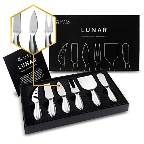 LUNAR Premium 6-Piece Cheese Knife Set​