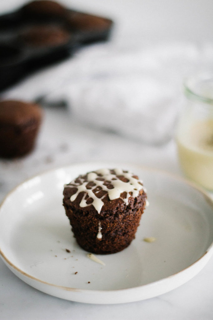 Chocolate+&+espresso+muffin+w_+brown+butter+&+whipped+honey