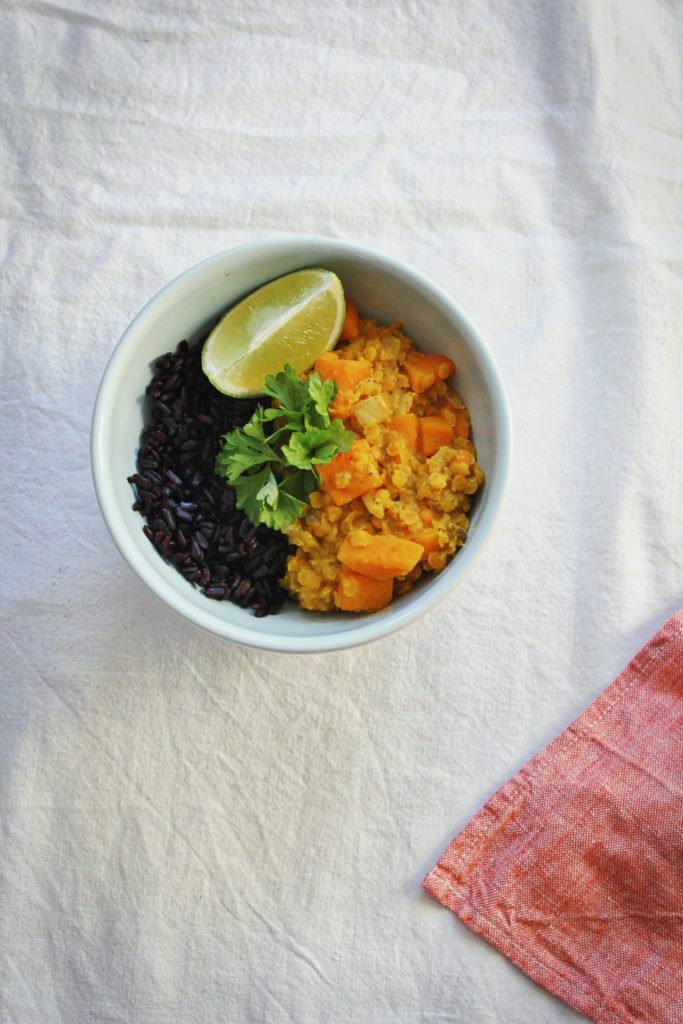 Sri Lankan Dal with sweet potato