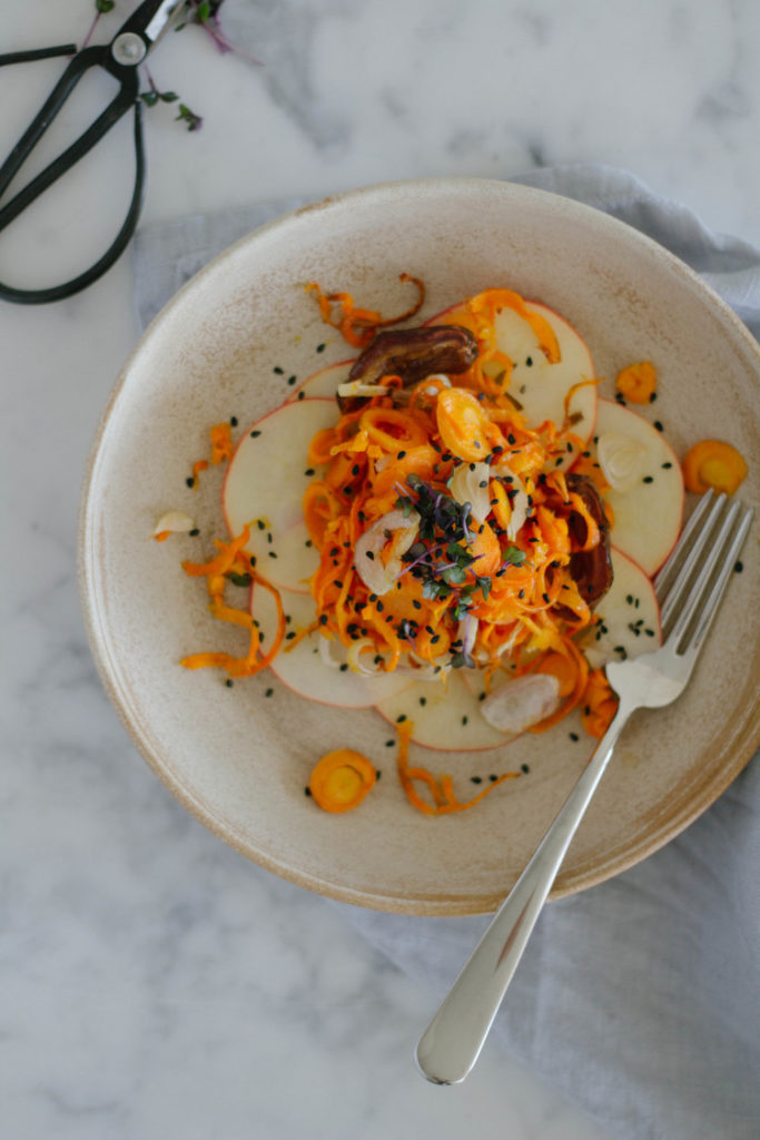 Maple Roasted Carrot Salad W/ Apple & Date