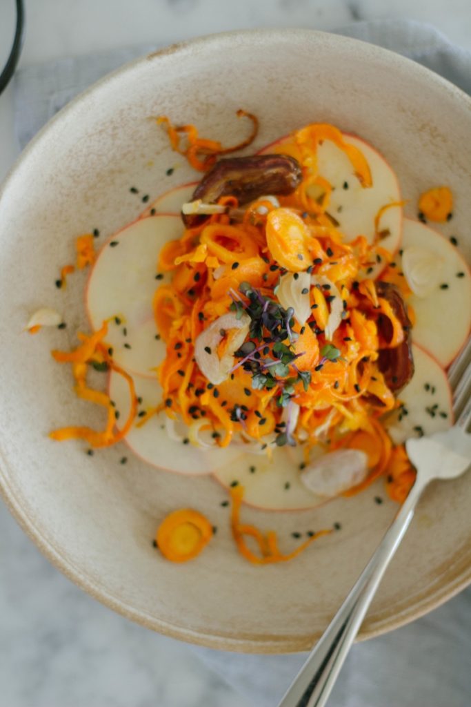 Maple Roasted Carrot Salad W/ Apple & Date