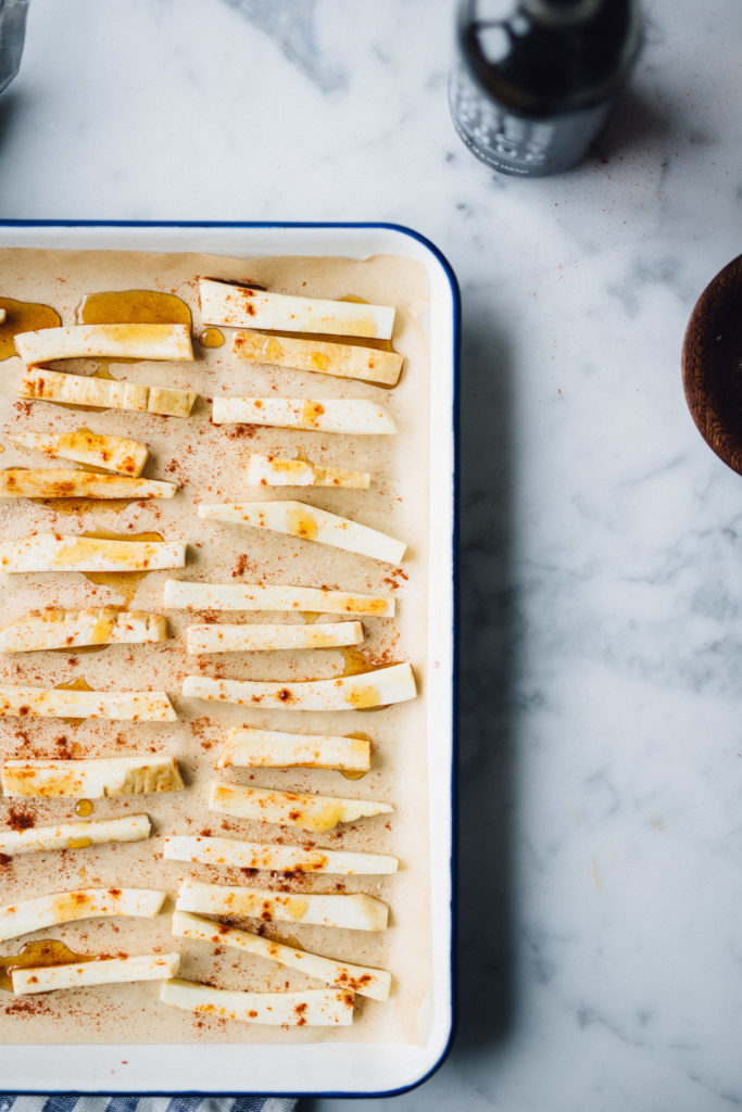 parsnip fries+with+caramelized+kimchi