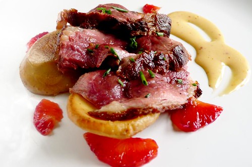 Duck with Blood Orange Mayonnaise and Artichokes
