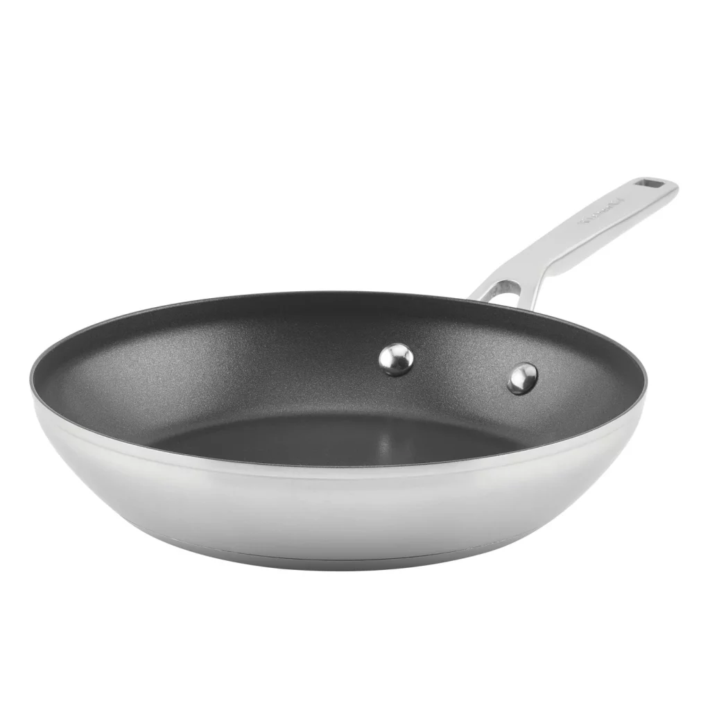 KitchenAid 3-Ply Base Brushed Stainless Steel Nonstick Fry Pan